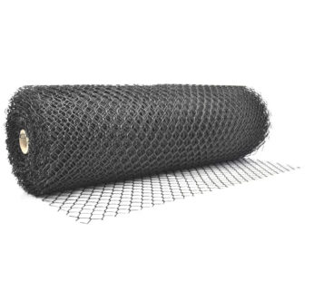 Tela Plastica Hexagonal Preta AB 25mm – 150cm