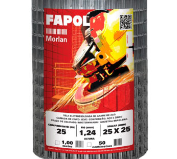 Tela Soldada Fapol 25 x 25mm – 1,24mm x 0,50m